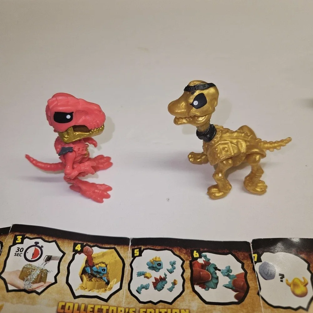 Treasure X Dino Gold Mini Dinos Lot of 4 Map Chompasaur Spiker Collectible Figur